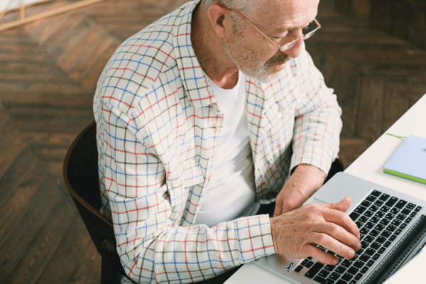A middle-aged man studying Turkish